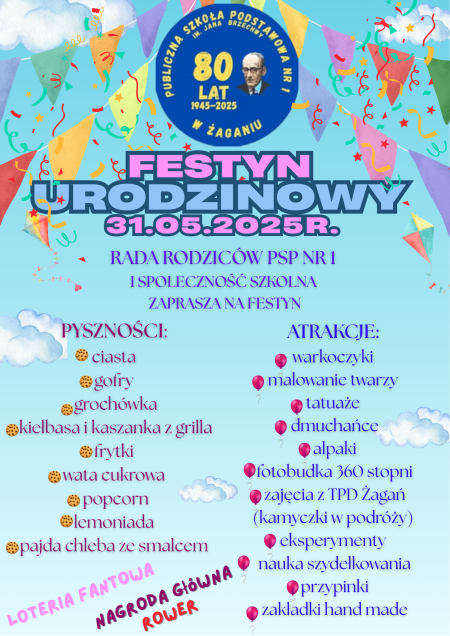FESTYN URODZINOWY JEDYNECZKI
